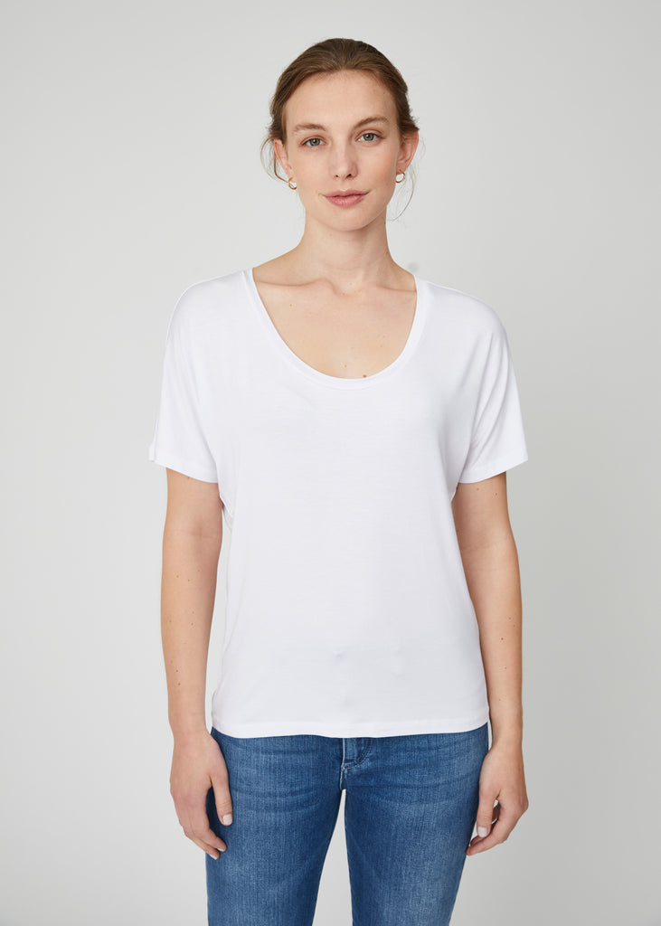 Pima Cotton Scoop Tee