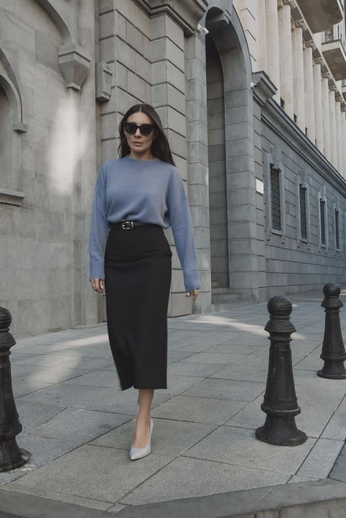 Sharon Boxy Crew Neck Cashmere