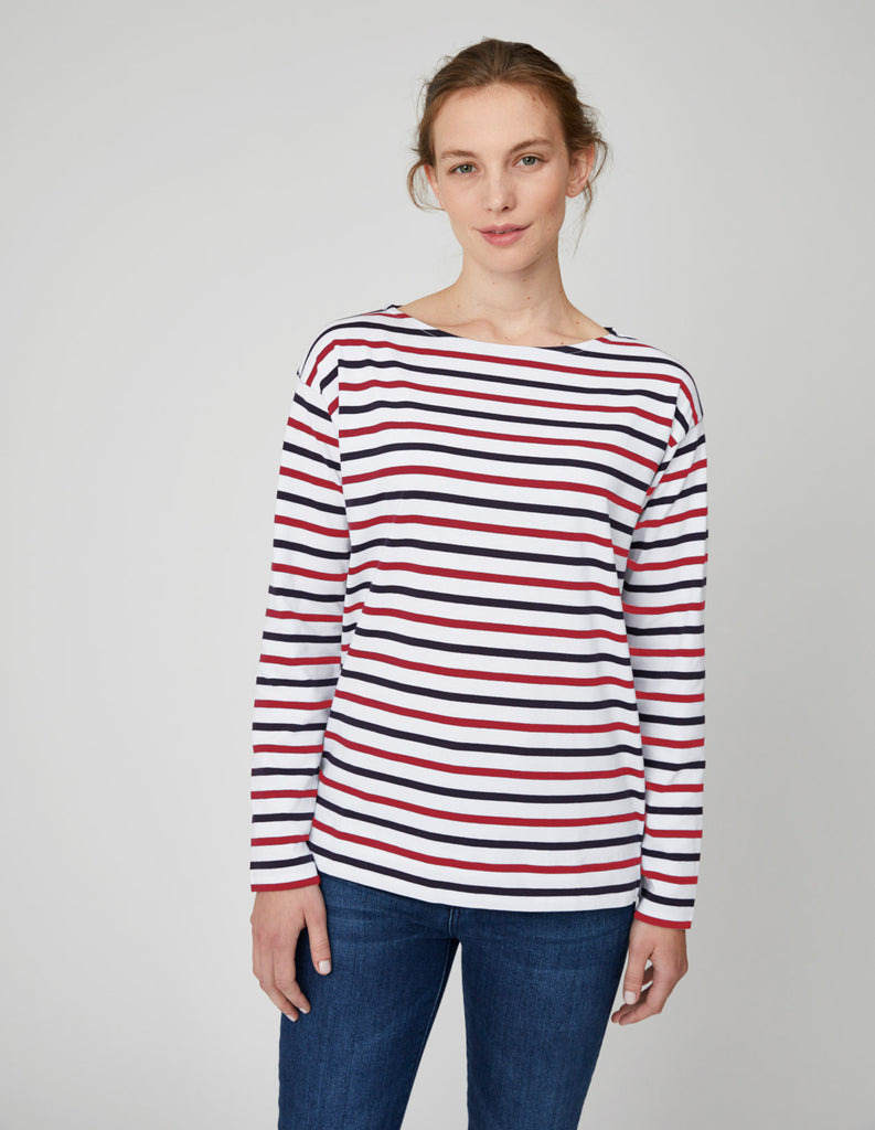 Emma Long Sleeve Breton Stripe Tee