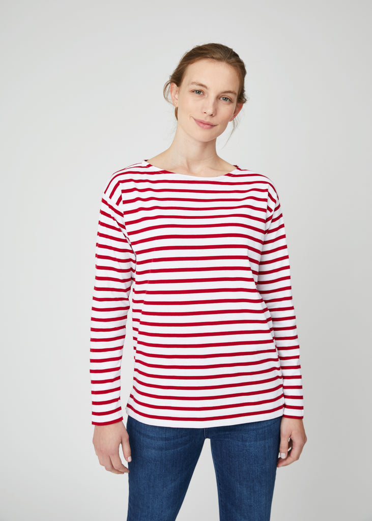 Emma Long Sleeve Breton Stripe Tee