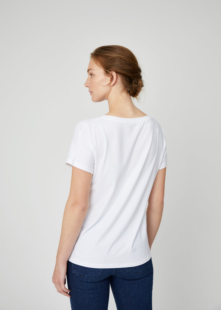 Jill Oversized V Neck Tee