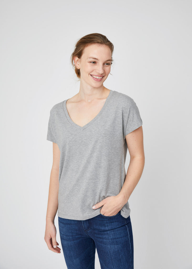 Jill Oversized V Neck Tee