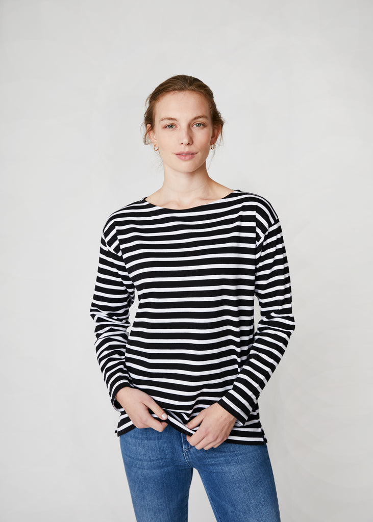 Emma Long Sleeve Breton Stripe Tee