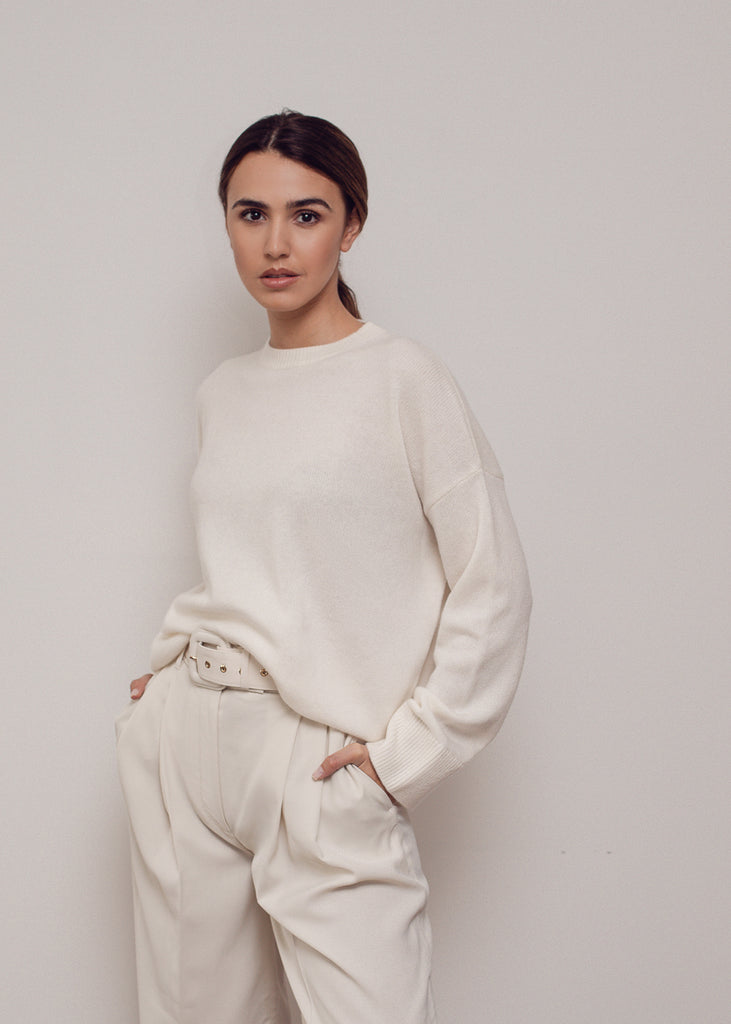 Sharon Boxy Crew Neck Cashmere
