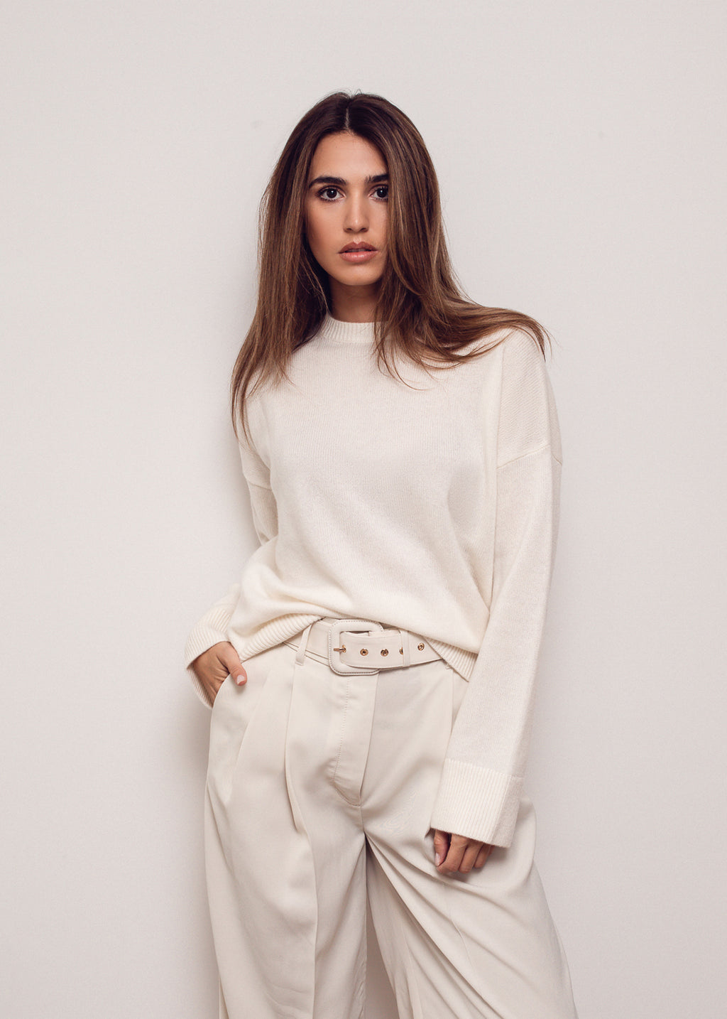 Sharon Boxy Crew Neck Cashmere