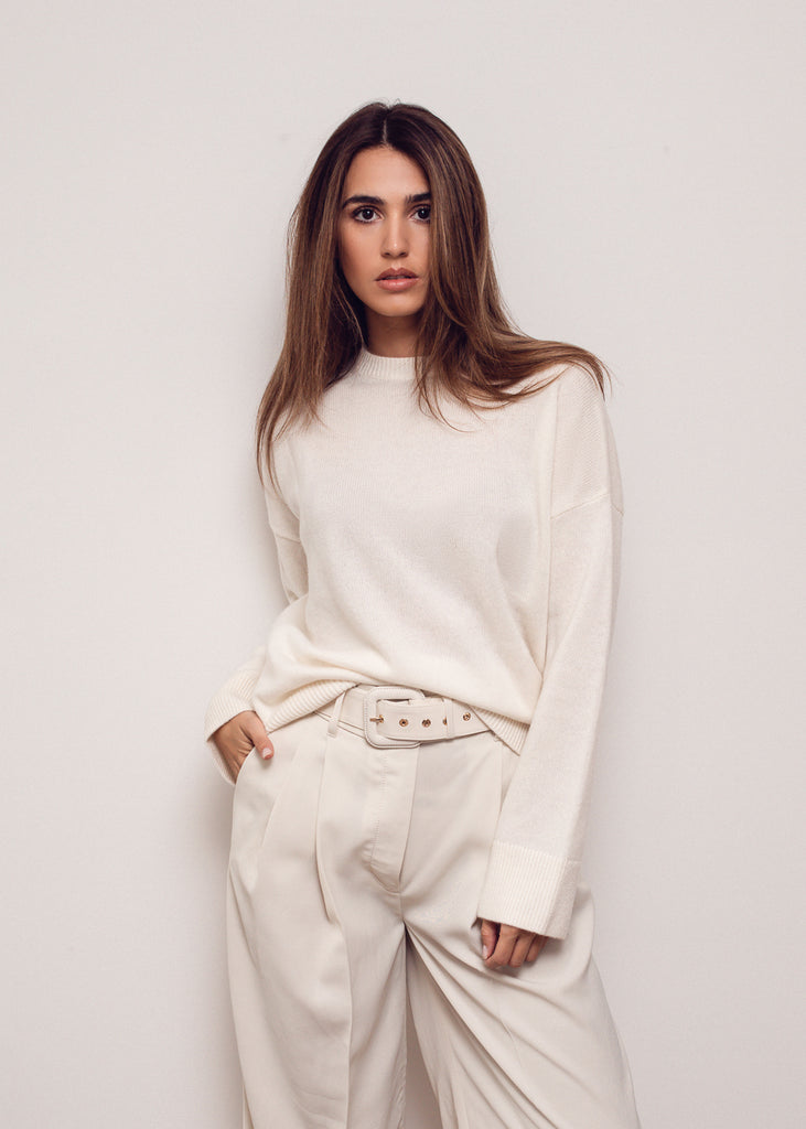 Sharon Boxy Crew Neck Cashmere