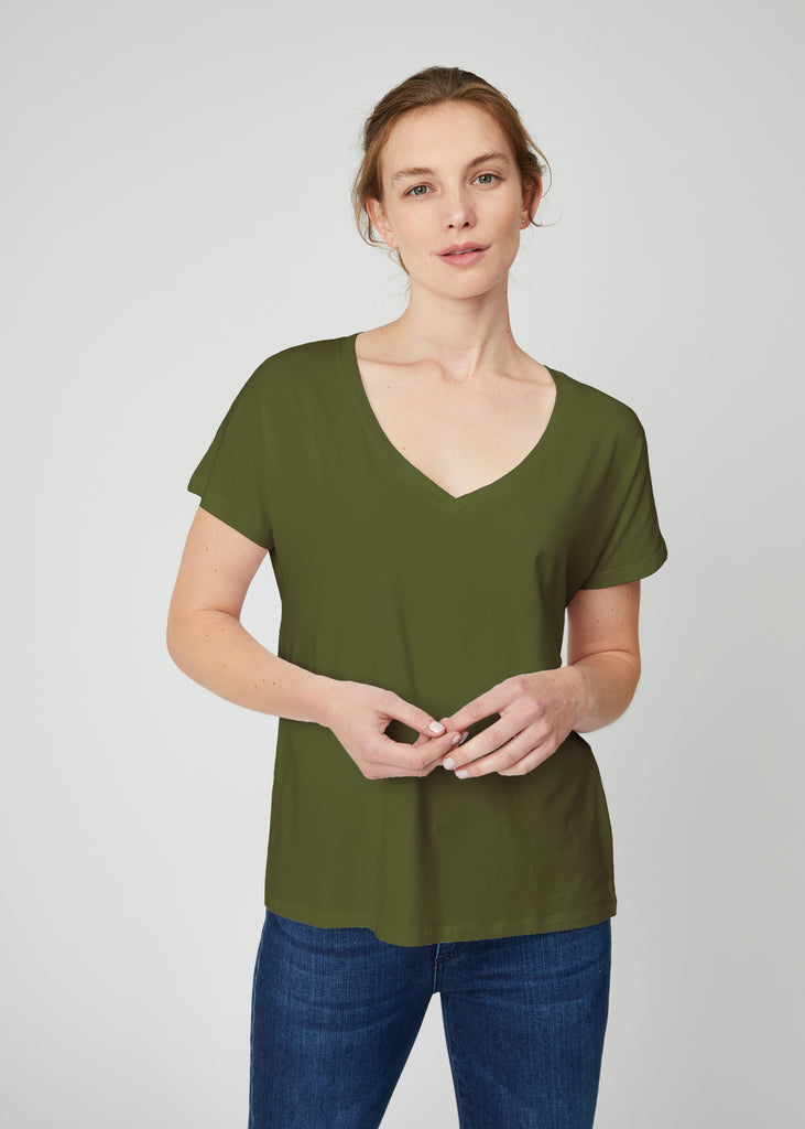 Jill Oversized V Neck Tee