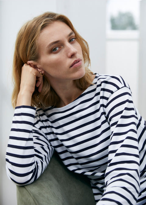 Emma Long Sleeve Breton Stripe Tee