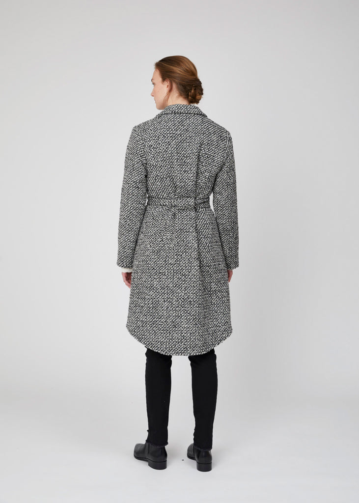 Heather Wool Wrap Coat