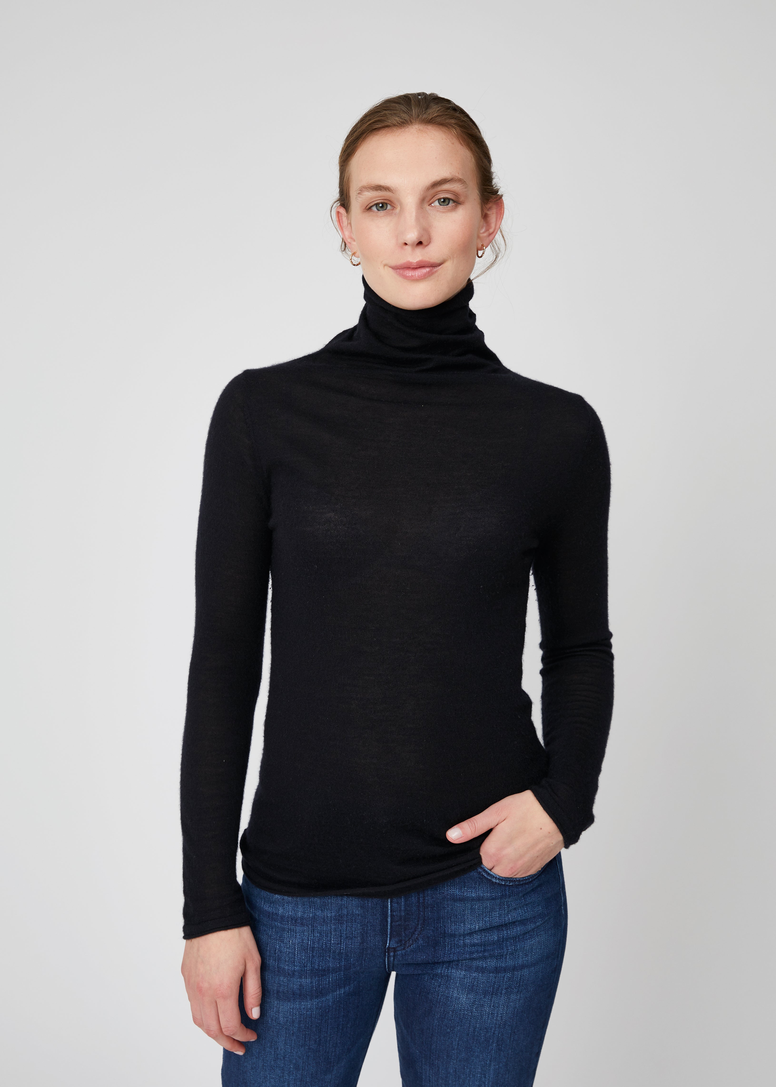 Cashmere Blend Turtleneck | Sustainable | Theo and George – Theo + George