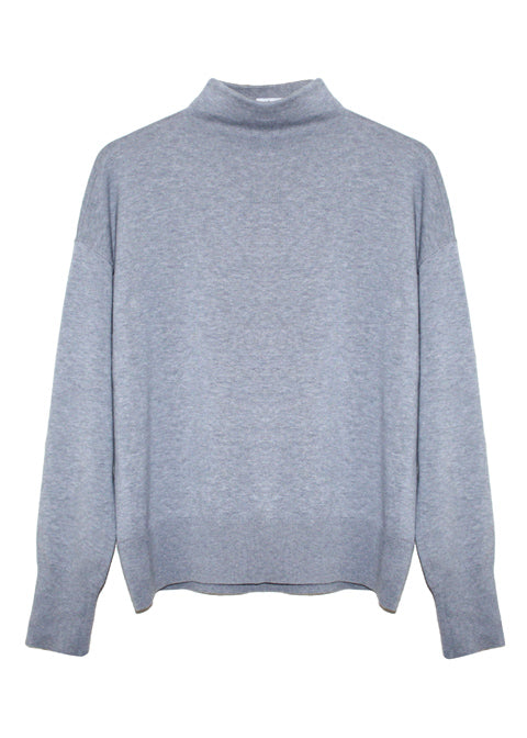Isla Organic Cotton Cashmere Sweater - Grey